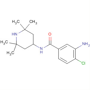 Molecular Structure of 112642-71-4 (Benzamide, 3-amino-4-chloro-N-(2,2,6,6-tetramethyl-4-piperidinyl)-)