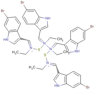 Molecular Structure of 112663-96-4 (Ethanamine, 2,2'-dithiobis[N-[(6-bromo-1H-indol-3-yl)methylene]-)