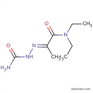 Molecular Structure of 112756-90-8 (Hydrazinecarboxamide, 2-[2-(diethylamino)-1-methyl-2-oxoethylidene]-,
(E)-)