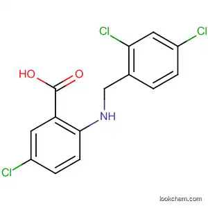 Molecular Structure of 112824-51-8 (Benzoic acid, 5-chloro-2-[[(2,4-dichlorophenyl)methyl]amino]-)