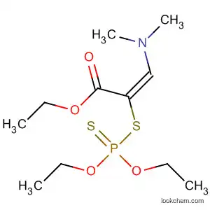 Molecular Structure of 112880-92-9 (2-Propenoic acid, 2-[(diethoxyphosphinothioyl)thio]-3-(dimethylamino)-,
ethyl ester, (E)-)