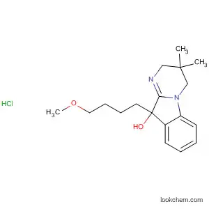 Molecular Structure of 112889-86-8 (Pyrimido[1,2-a]indol-10-ol,
2,3,4,10-tetrahydro-10-(4-methoxybutyl)-3,3-dimethyl-,
monohydrochloride)