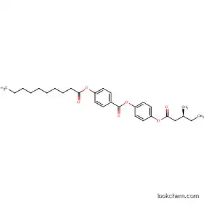Molecular Structure of 112901-17-4 (Benzoic acid, 4-[(1-oxodecyl)oxy]-, 4-[(3-methyl-1-oxopentyl)oxy]phenyl
ester, (S)-)