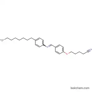 Molecular Structure of 112901-49-2 (Pentanenitrile, 5-[4-[[(4-octylphenyl)imino]methyl]phenoxy]-, (E)-)