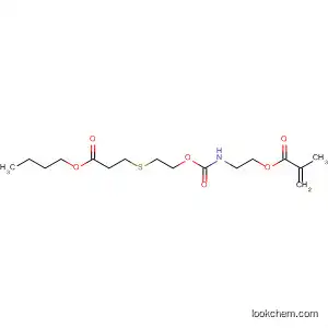 Molecular Structure of 112901-78-7 (2-Propenoic acid, 2-methyl-,
2-[[[2-[(3-butoxy-3-oxopropyl)thio]ethoxy]carbonyl]amino]ethyl ester)