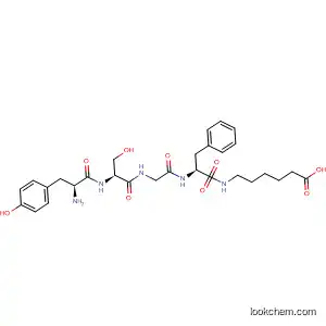 Molecular Structure of 112935-48-5 (L-Phenylalaninamide, L-tyrosyl-D-serylglycyl-N-(5-carboxypentyl)-)