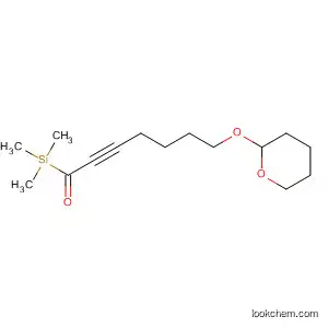 Molecular Structure of 112947-71-4 (Silane, trimethyl[1-oxo-7-[(tetrahydro-2H-pyran-2-yl)oxy]-2-heptynyl]-)