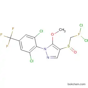 Molecular Structure of 113048-84-3 (1H-Pyrazole,
4-[(dichlorofluoromethyl)sulfinyl]-1-[2,6-dichloro-4-(trifluoromethyl)phenyl
]-5-methoxy-)