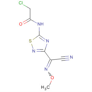 Molecular Structure of 113080-38-9 (Acetamide,
2-chloro-N-[3-[cyano(methoxyimino)methyl]-1,2,4-thiadiazol-5-yl]-, (Z)-)