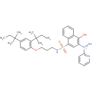 Molecular Structure of 113099-71-1 (1-Naphthalenesulfonamide,
N-[3-[2,4-bis(1,1-dimethylpropyl)phenoxy]propyl]-4-hydroxy-3-(2-pyridin
ylazo)-)