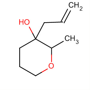 Molecular Structure of 113104-78-2 (2H-Pyran-3-ol, tetrahydro-2-methyl-3-(2-propenyl)-)