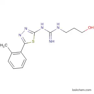 Molecular Structure of 113112-72-4 (Guanidine,
N-(3-hydroxypropyl)-N'-[5-(2-methylphenyl)-1,3,4-thiadiazol-2-yl]-)