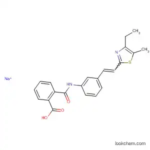 Benzoic acid,
2-[[[3-[2-(4-ethyl-5-methyl-2-thiazolyl)ethenyl]phenyl]amino]carbonyl]-,
monosodium salt, (E)-
