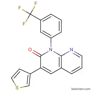 Molecular Structure of 113206-37-4 (1,8-Naphthyridin-2(1H)-one, 3-(3-thienyl)-1-[3-(trifluoromethyl)phenyl]-)