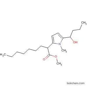 Molecular Structure of 113378-53-3 (1H-Pyrrole-2-nonanoic acid, 5-(1-hydroxybutyl)-1-methyl-, methyl ester)