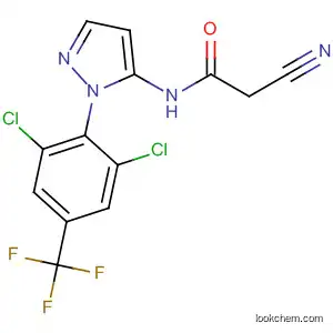 Molecular Structure of 113418-73-8 (Acetamide,
2-cyano-N-[1-[2,6-dichloro-4-(trifluoromethyl)phenyl]-1H-pyrazol-5-yl]-)