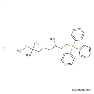 Molecular Structure of 113420-71-6 (Phosphonium, (7-methoxy-3,7-dimethyloctyl)triphenyl-, iodide)