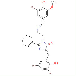 4H-Imidazol-4-one, 3-[2-[[(3-bromo-4-hydroxy-5-methoxyphenyl)methylene]amino]ethyl]-5-[( 3,5-dibromo-2-hydroxyphenyl)methylene]-3,5-dihydro-2-phenyl-