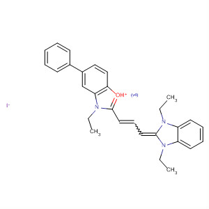 Molecular Structure of 113437-03-9 (Benzoxazolium,
2-[3-(1,3-diethyl-1,3-dihydro-2H-benzimidazol-2-ylidene)-1-propenyl]-3-
ethyl-5-phenyl-, iodide)