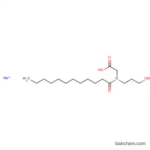 Molecular Structure of 113447-25-9 (Glycine, N-(3-hydroxypropyl)-N-(1-oxododecyl)-, monosodium salt)