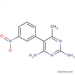 Molecular Structure of 113494-33-0 (2,4-Pyrimidinediamine, 6-methyl-5-(3-nitrophenyl)-)