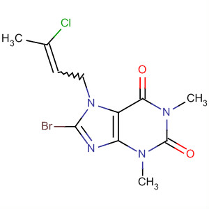 1H-Purine-2,6-dione, 8-bromo-7-(3-chloro-2-butenyl)-3,7-dihydro-1,3-dimethyl-