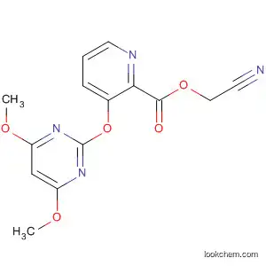 Molecular Structure of 113582-95-9 (2-Pyridinecarboxylic acid, 3-[(4,6-dimethoxy-2-pyrimidinyl)oxy]-,
cyanomethyl ester)