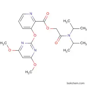 Molecular Structure of 113583-32-7 (2-Pyridinecarboxylic acid, 3-[(4,6-dimethoxy-2-pyrimidinyl)oxy]-,
2-[bis(1-methylethyl)amino]-2-oxoethyl ester)