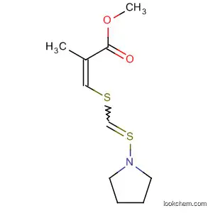 Molecular Structure of 113639-98-8 (2-Propenoic acid, 2-methyl-3-[(1-pyrrolidinylthioxomethyl)thio]-, methyl
ester, (Z)-)