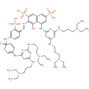 2,7-Naphthalenedisulfonic acid, 5-[[4,6-bis[[3-(diethylamino)propyl]amino]-1,3,5-triazin-2-yl]amino]-3-[[4- [[4-[[4,6-bis[[3-(diethylamino)propyl]amino]-1,3,5-triazin-2-yl]amino]benz oyl]amino]-2-sulf