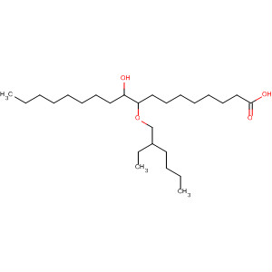 Molecular Structure of 113738-39-9 (Octadecanoic acid, 9-[(2-ethylhexyl)oxy]-10-hydroxy-)