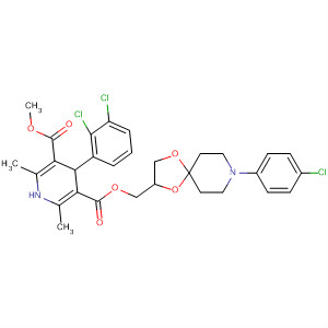 3,5-Pyridinedicarboxylic acid, 4-(2,3-dichlorophenyl)-1,4-dihydro-2,6-dimethyl-, [8-(4-chlorophenyl)-1,4-dioxa-8-azaspiro[4.5]dec-2-yl]methyl methyl ester