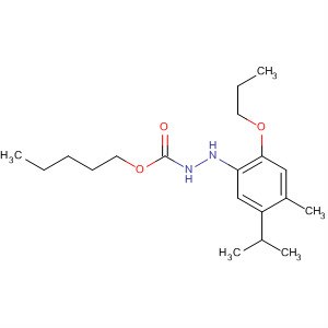 Molecular Structure of 113760-84-2 (Hydrazinecarboxylic acid,
2-[4-methyl-5-(1-methylethyl)-2-propoxyphenyl]-, pentyl ester)