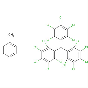 Molecular Structure of 113800-08-1 (Methyl, tris(pentachlorophenyl)-, compd. with methylbenzene (1:1))