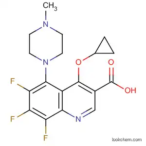 3-Quinolinecarboxylic acid,
1-cyclopropyl-6,7,8-trifluoro-1,4-dihydro-5-(4-methyl-1-piperazinyl)-4-ox
o-