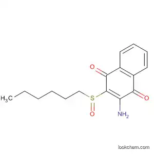 Molecular Structure of 113871-60-6 (1,4-Naphthalenedione, 2-amino-3-(hexylsulfinyl)-)