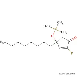 Molecular Structure of 113962-21-3 (2-Cyclopenten-1-one, 2-fluoro-4-octyl-4-[(trimethylsilyl)oxy]-)