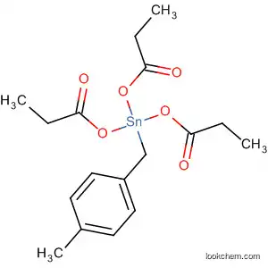 Molecular Structure of 113962-22-4 (Stannane, [(4-methylphenyl)methyl]tris(1-oxopropoxy)-)
