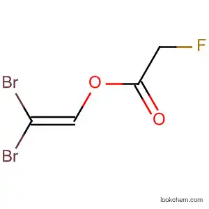 Molecular Structure of 113966-06-6 (Acetic acid, fluoro-, 2,2-dibromoethenyl ester)