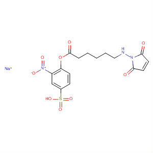 Molecular Structure of 113969-44-1 (Hexanoic acid, 6-[(2,5-dihydro-2,5-dioxo-1H-pyrrol-1-yl)amino]-,
2-nitro-4-sulfophenyl ester, monosodium salt)
