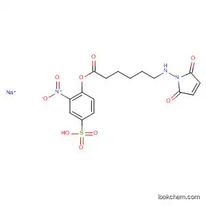 Molecular Structure of 113969-44-1 (Hexanoic acid, 6-[(2,5-dihydro-2,5-dioxo-1H-pyrrol-1-yl)amino]-,
2-nitro-4-sulfophenyl ester, monosodium salt)