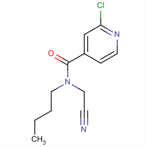 Molecular Structure of 113969-54-3 (4-Pyridinecarboxamide, N-butyl-2-chloro-N-(cyanomethyl)-)