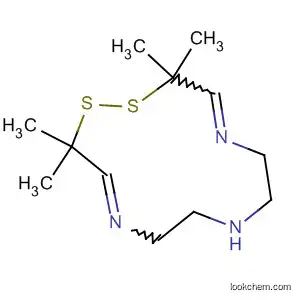 Molecular Structure of 113983-52-1 (1,2-Dithia-5,8,11-triazacyclotrideca-4,11-diene, 3,3,13,13-tetramethyl-)