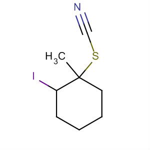 Molecular Structure of 113985-95-8 (Thiocyanic acid, 2-iodo-1-methylcyclohexyl ester, trans-)