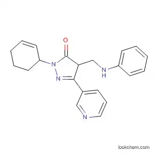 Molecular Structure of 114043-06-0 (3H-Pyrazol-3-one,
2,4-dihydro-2-phenyl-4-[(phenylamino)methyl]-5-(3-pyridinyl)-)