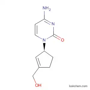 Molecular Structure of 114216-62-5 (2(1H)-Pyrimidinone, 4-amino-1-[3-(hydroxymethyl)-2-cyclopenten-1-yl]-,
(S)-)