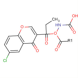 Carbamic acid, [(6-chloro-4-oxo-4H-1-benzopyran-3-yl)carbonyl]-, ethyl ester