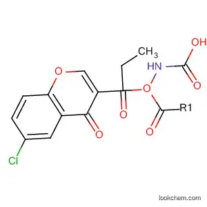 Molecular Structure of 114234-91-2 (Carbamic acid, [(6-chloro-4-oxo-4H-1-benzopyran-3-yl)carbonyl]-, ethyl
ester)