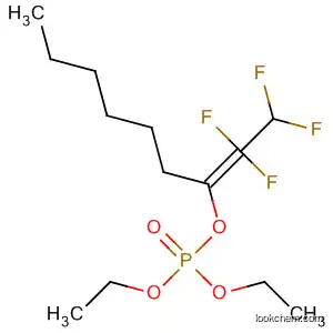 Phosphoric acid, diethyl 1-(tetrafluoroethylidene)heptyl ester, (E)-