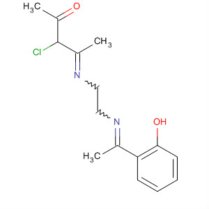Molecular Structure of 114524-67-3 (2-Pentanone,
3-chloro-4-[[2-[[1-(2-hydroxyphenyl)ethylidene]amino]ethyl]imino]-)